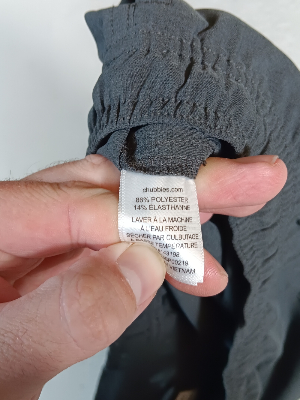 Chubbies Shorts Mens Large Gray 5.5" Inseam Performance Drawstring Linerless - Picture 3 of 13